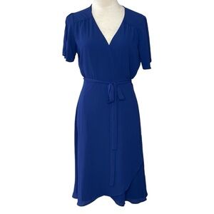 NWOT Lulu’s‎ Rise to the Occasion Royal Blue Midi Wrap Dress